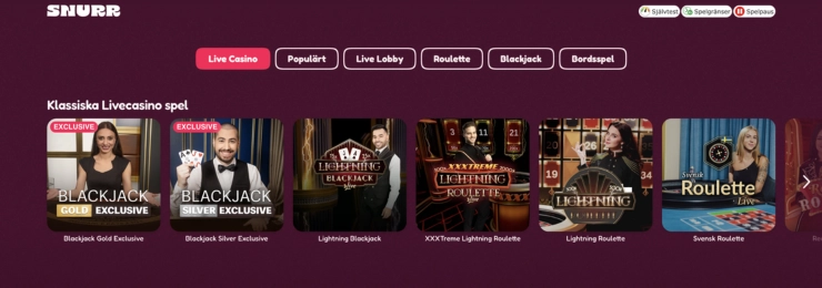 Snurr casino hemsida