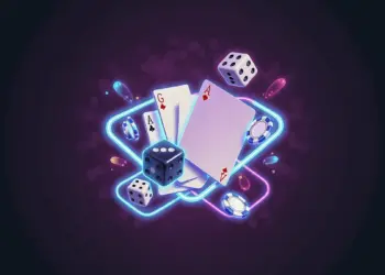 Modern online casino platform interface with gaming elements and futuristic 2026 design